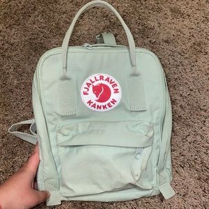 Fjallraven Kanken sage green mini backpack!